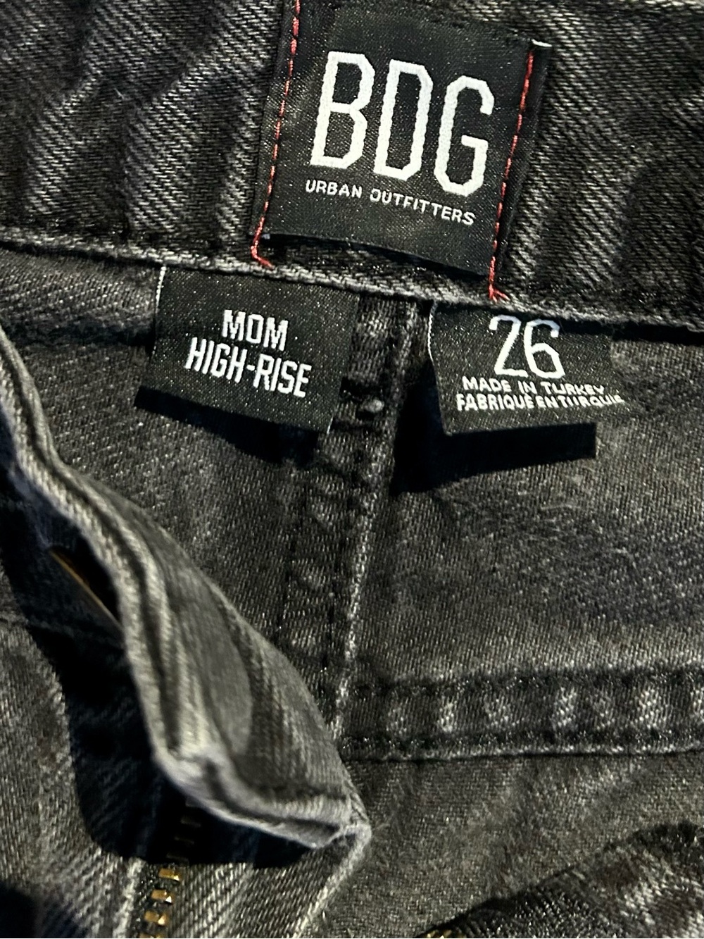 BDG Washed Black High Rise Mom Jeans - Picture 4 of 5